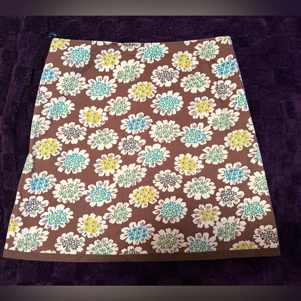 Boden Brown Floral Mini Skirt